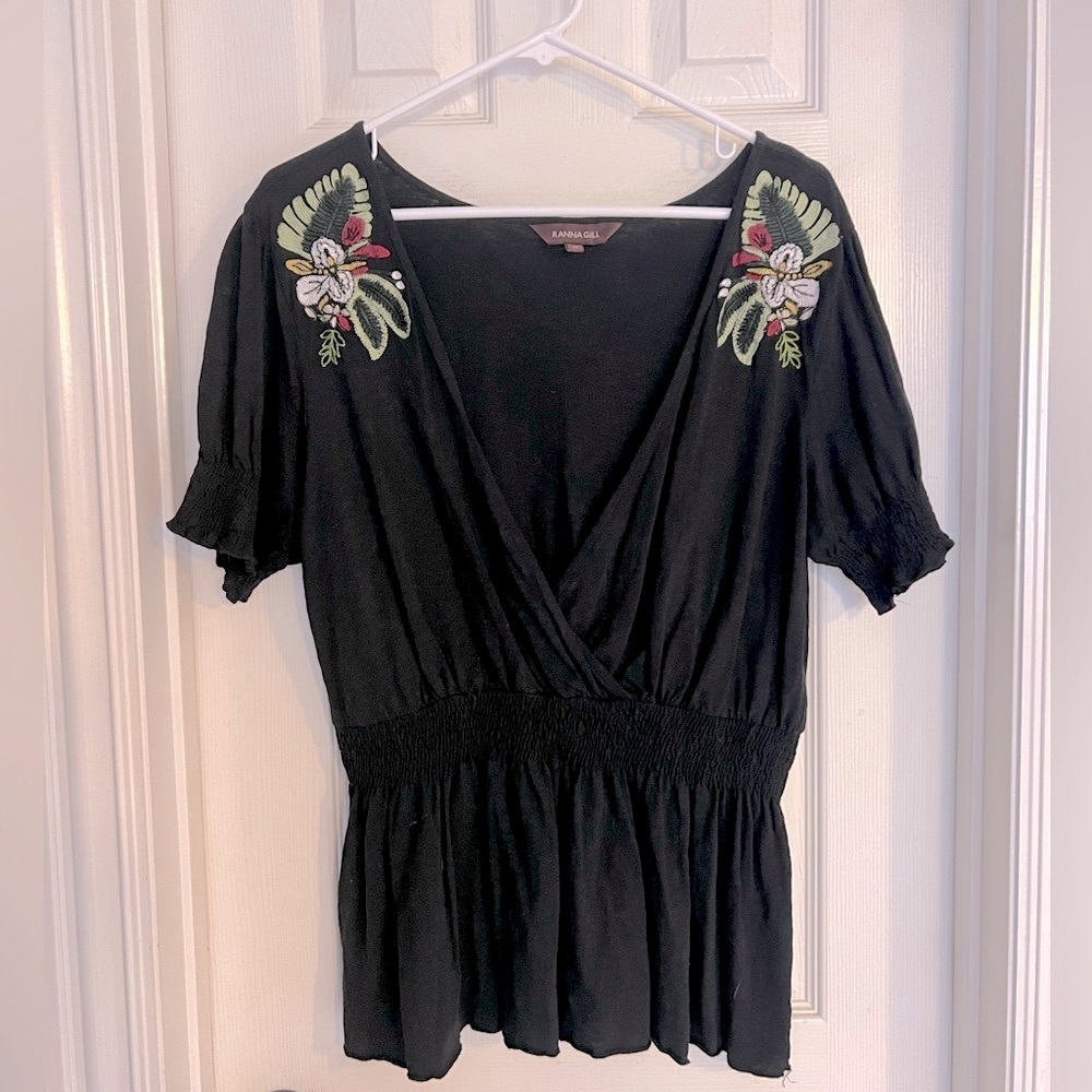 Ranna Gill for Anthropologie 
Faux Wrap style Top